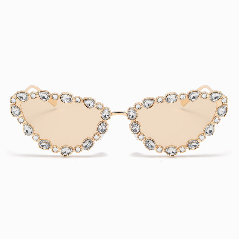 Wholesale PC Diamond Cat Eye Y2K Sunglasses